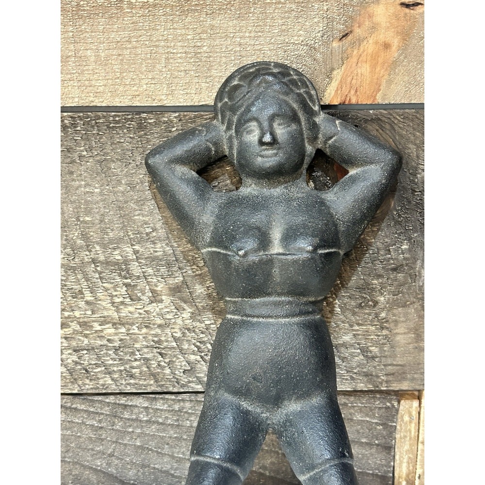 19th Century American "Naughty Nellie" Cast Iron Boot Jack 10" Long &‎ 2lb.